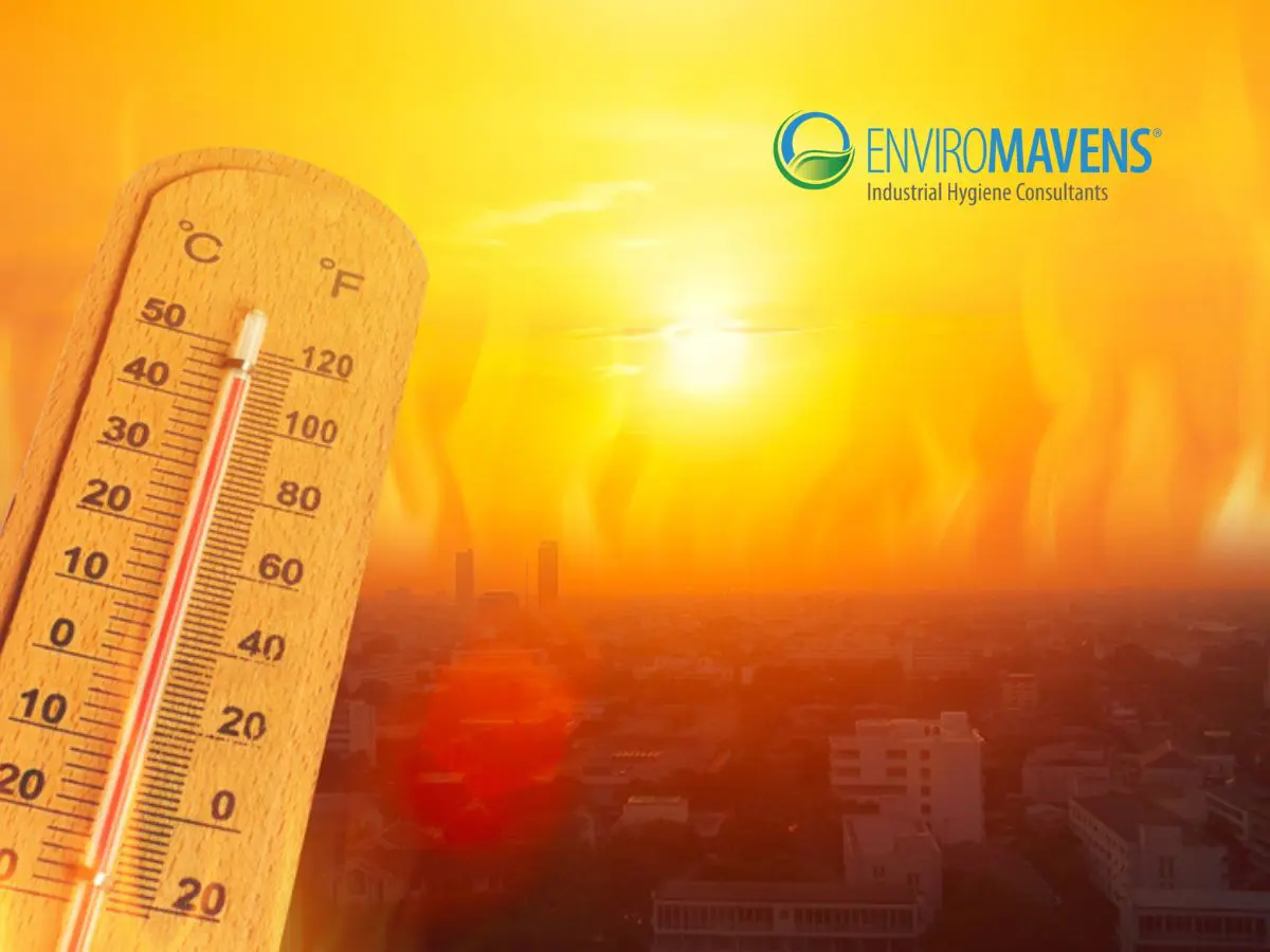 High temperature over urban landscape