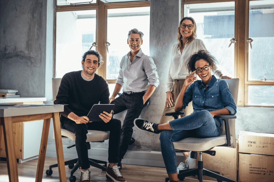 Group of colleagues sitting together