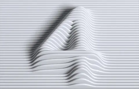 Abstract 3D wavy lines pattern
