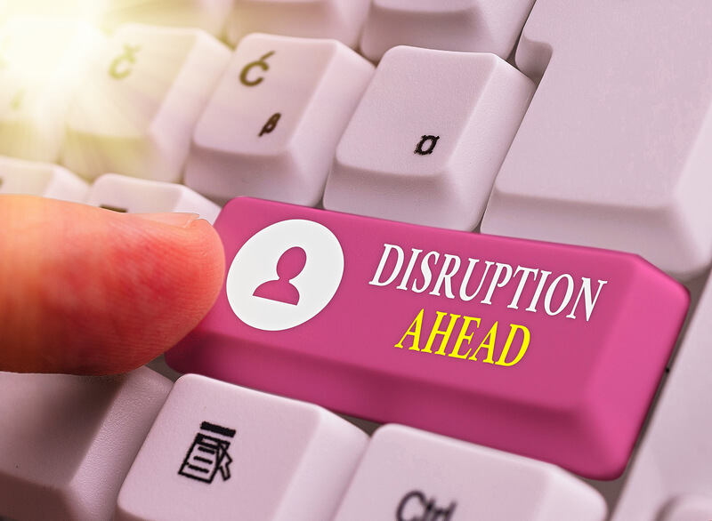 Disruption Ahead button on keyboard