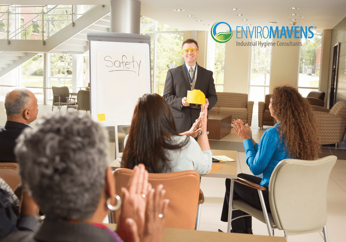 Audience clapping during safety meeting